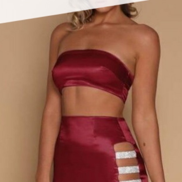 satin bandeau top